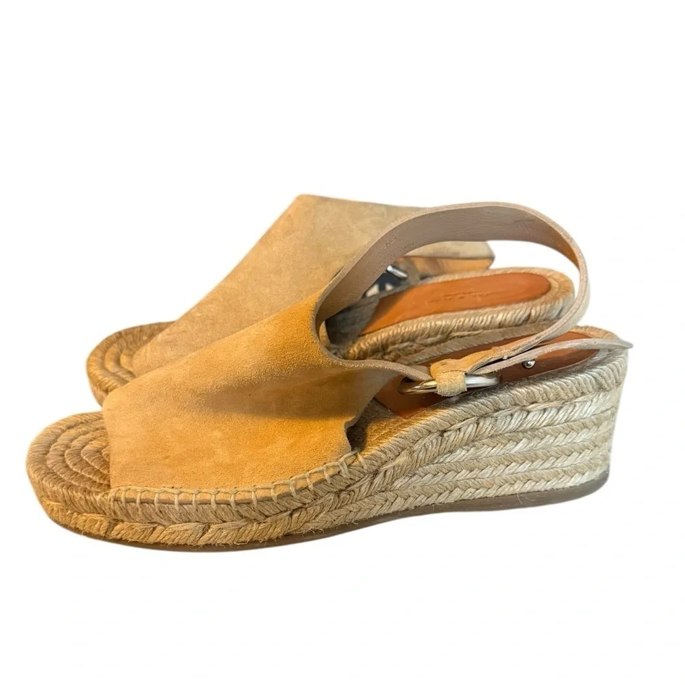 Rag & Bone Calla Beige Suede Wedge Espadrille Sandal